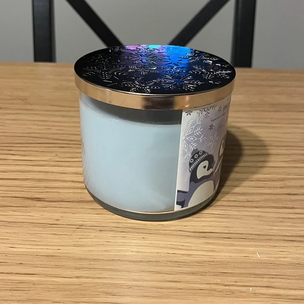 Bath & Body Works 3 Wick Candle. Frozen Lake.